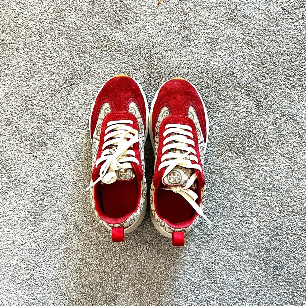Tory Burch good luck trainer red US size 8.5